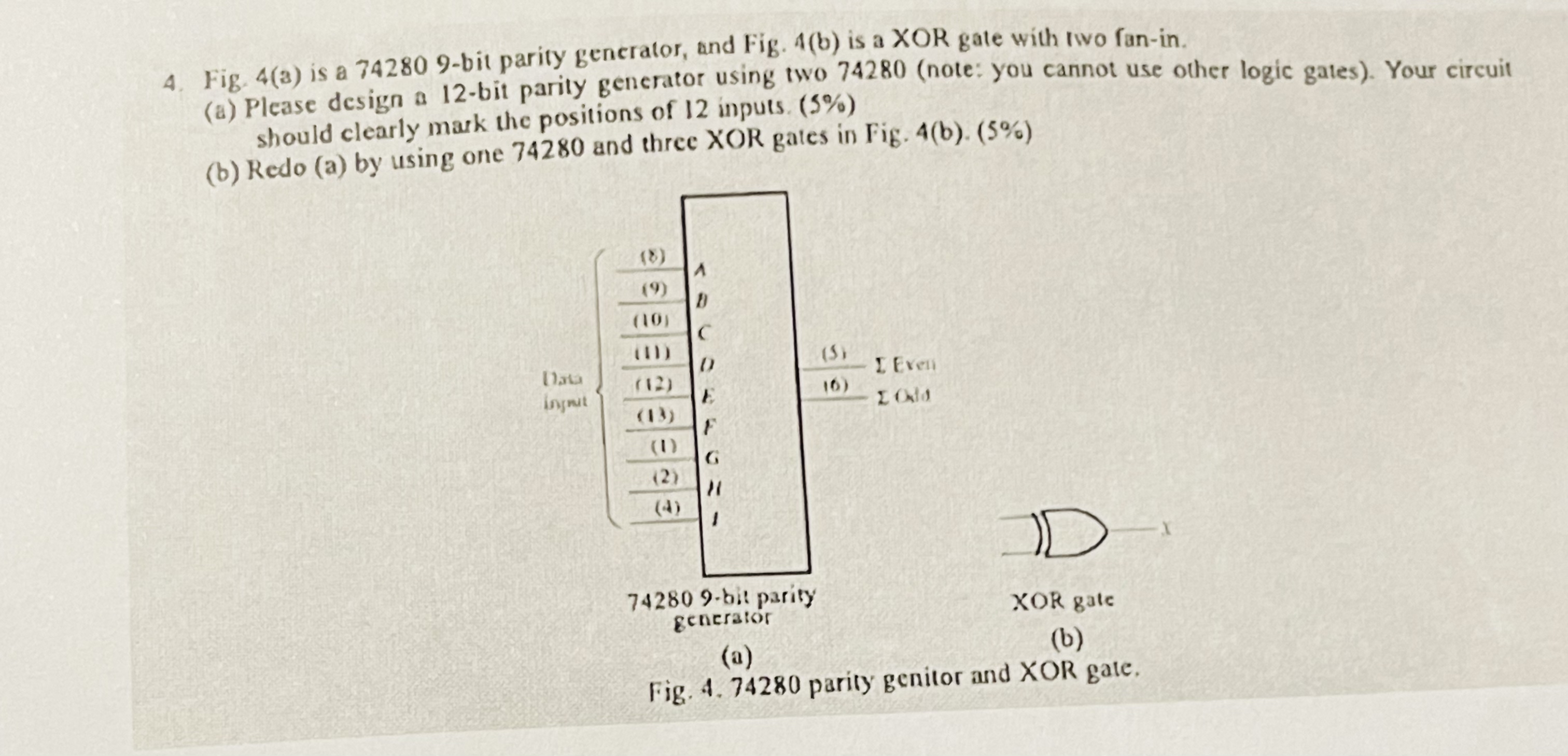 Fig. 4 ( 3 ) is a 7 4 2 8 0 9 - bit parity