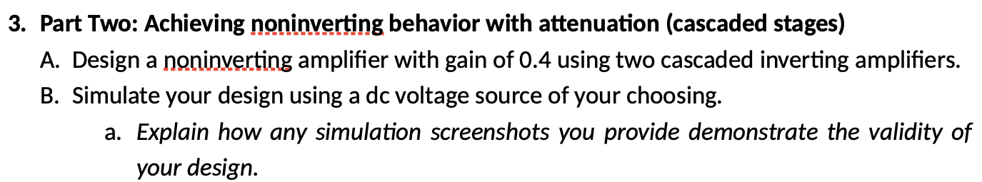 3 . Part Two: Achieving noninverting behavior