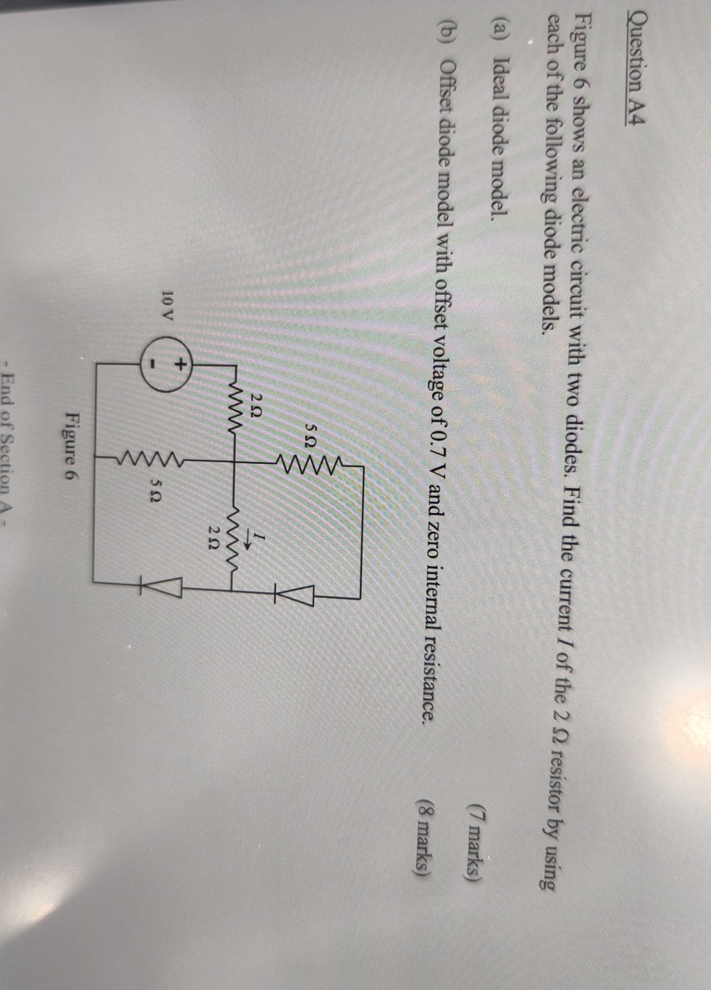 Question A 4 Figure 6 shows an electric circuit