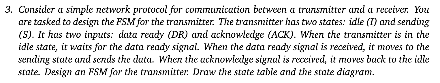 Consider a simple network protocol for