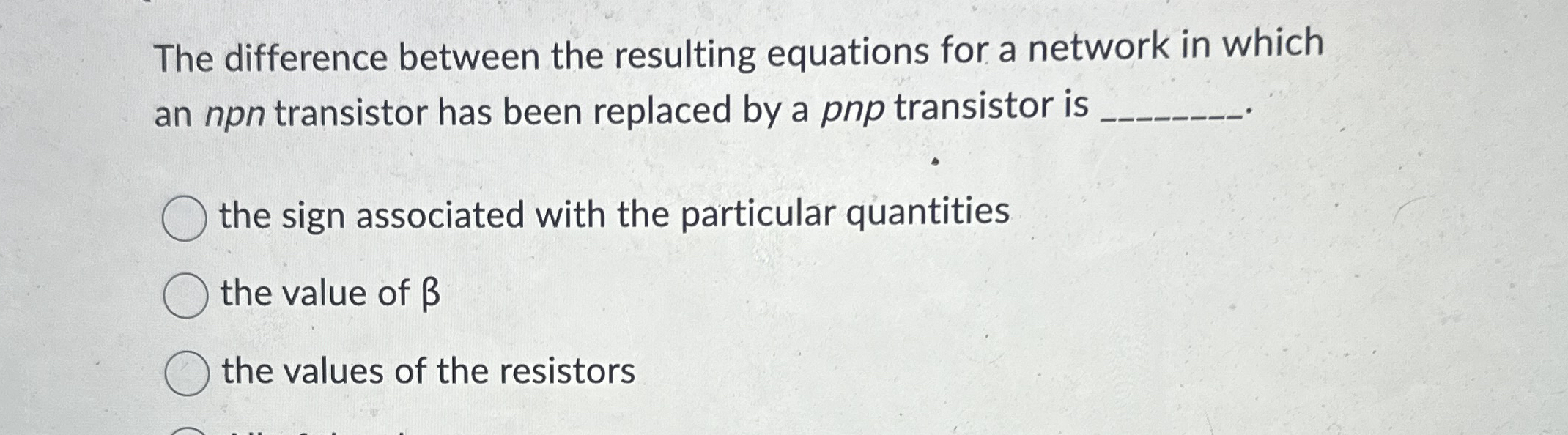 The difference between the resulting equations