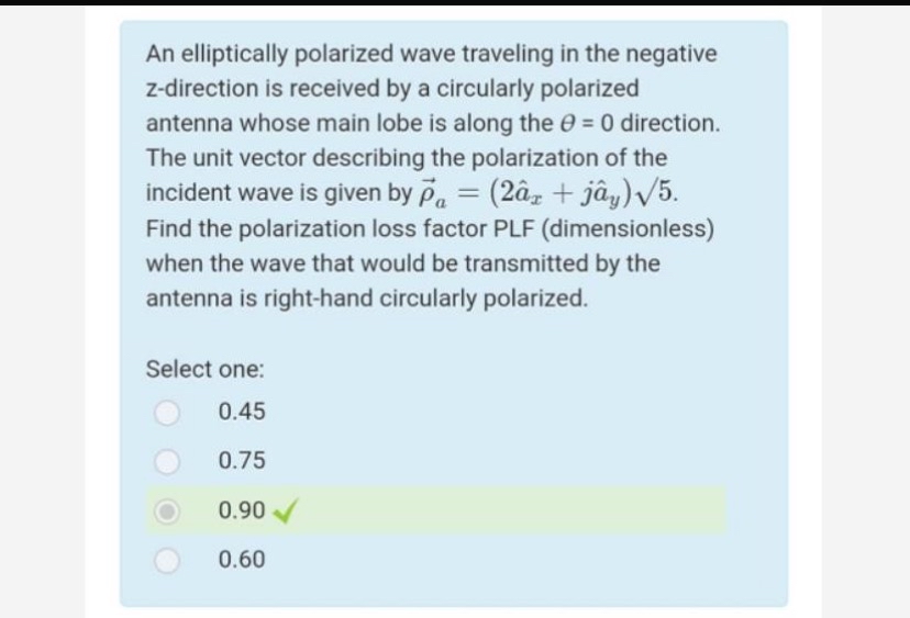 An elliptically polarized wave traveling in the