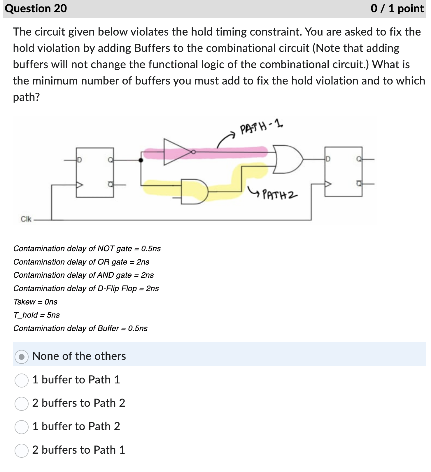 Question 2 0 The circuit given below violates the