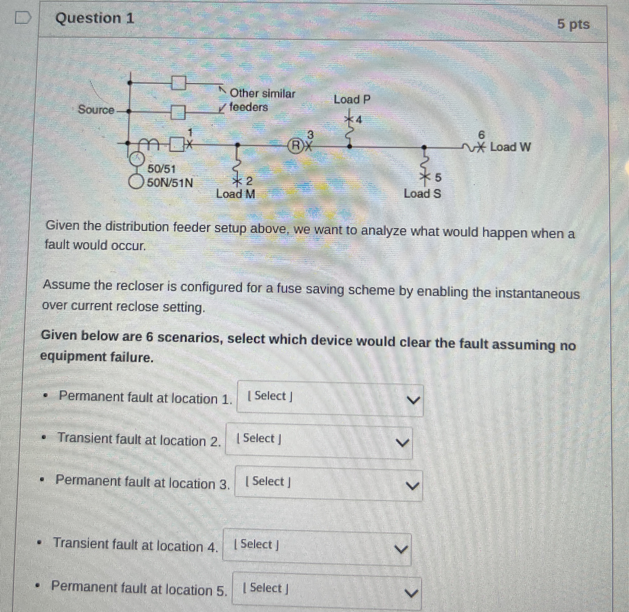 Given below are 6 scenarios select which device