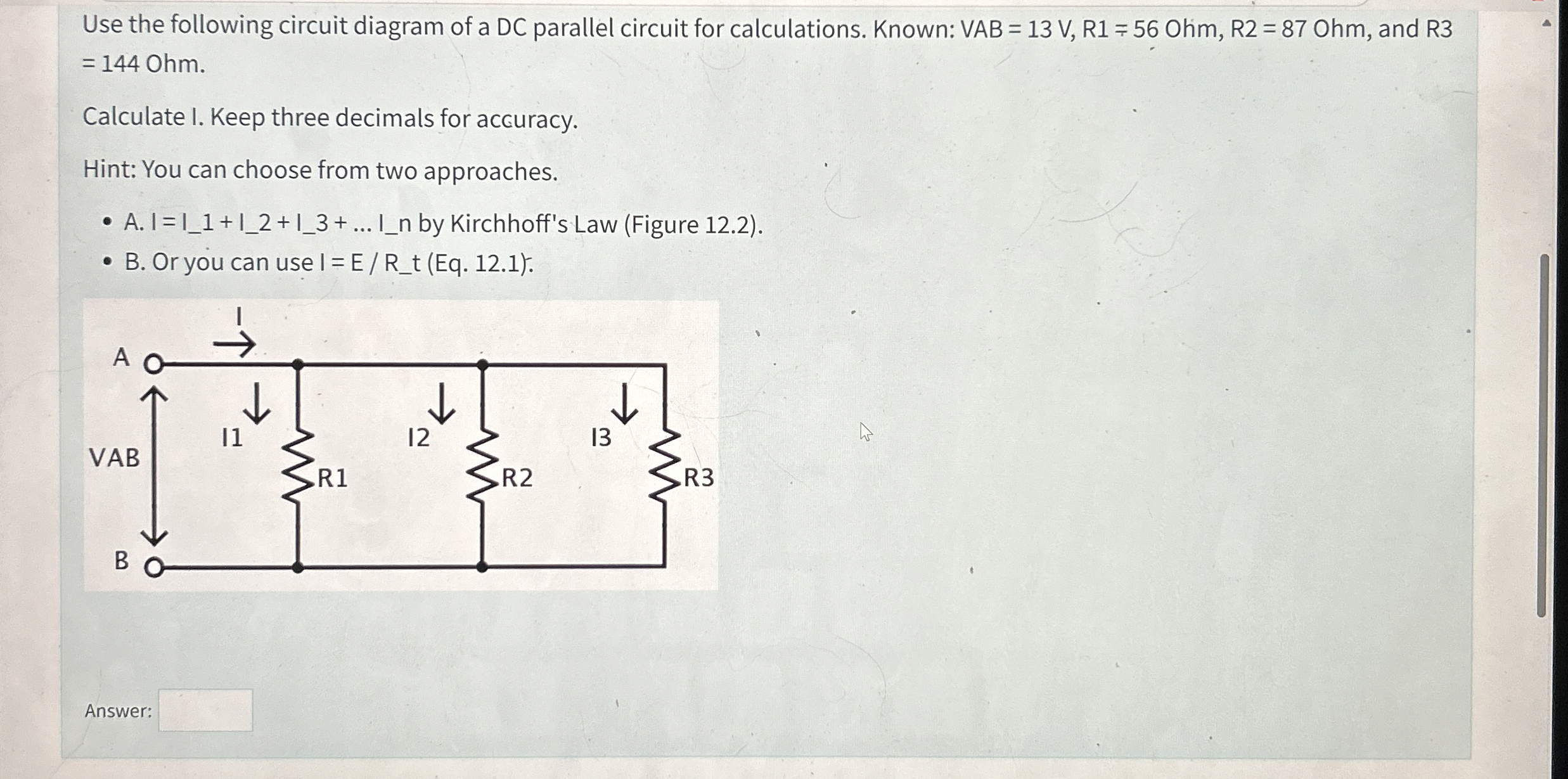 Use the following circuit diagram of a DC