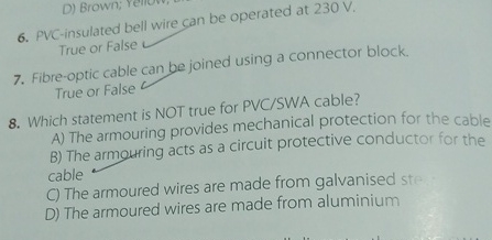 tma 0 5 PVC - insulated bell wire can be operated