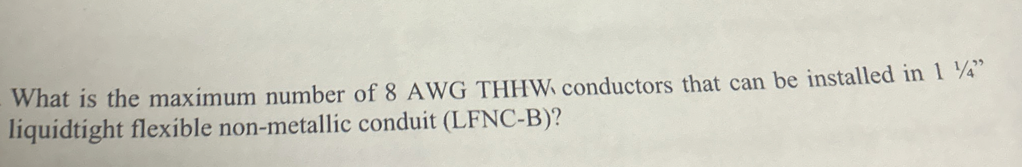What is the maximum number of 8 AWG THHW ,