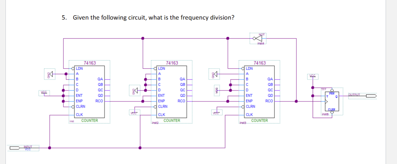 5 . Given the following circuit, what is the
