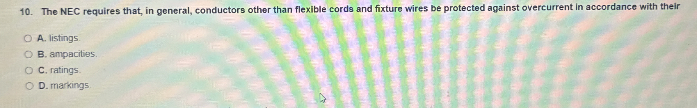 The NEC requires that, in general, conductors