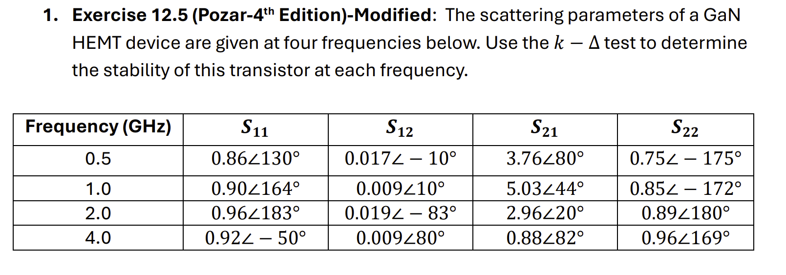 Exercise 1 2 . 5 ( Pozar - 4 th Edition ) -