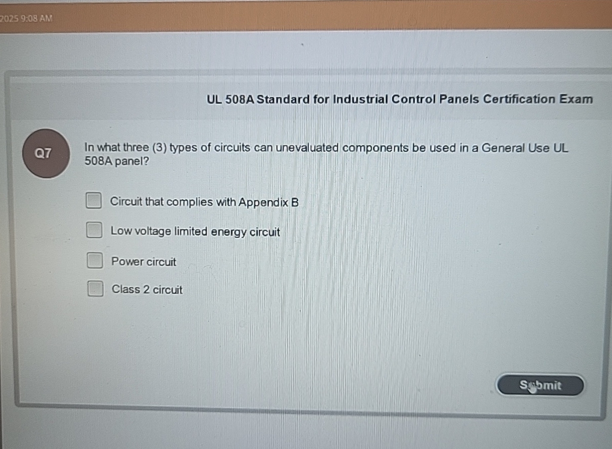 2 0 2 5 9 . 0 8 AM UL 5 0 8 A Standard for