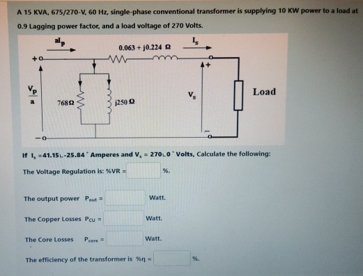 A 1 5 KVA, 6 7 5 2 7 0 - V , 6 0 H z , single -