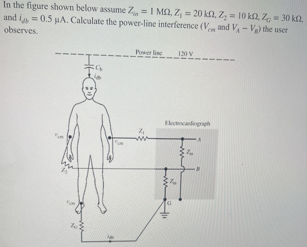 In the figure shown below assume Z i n = 1 M , Z