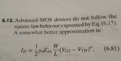 6 . 1 3 . Advanced MOS devices do not follow the