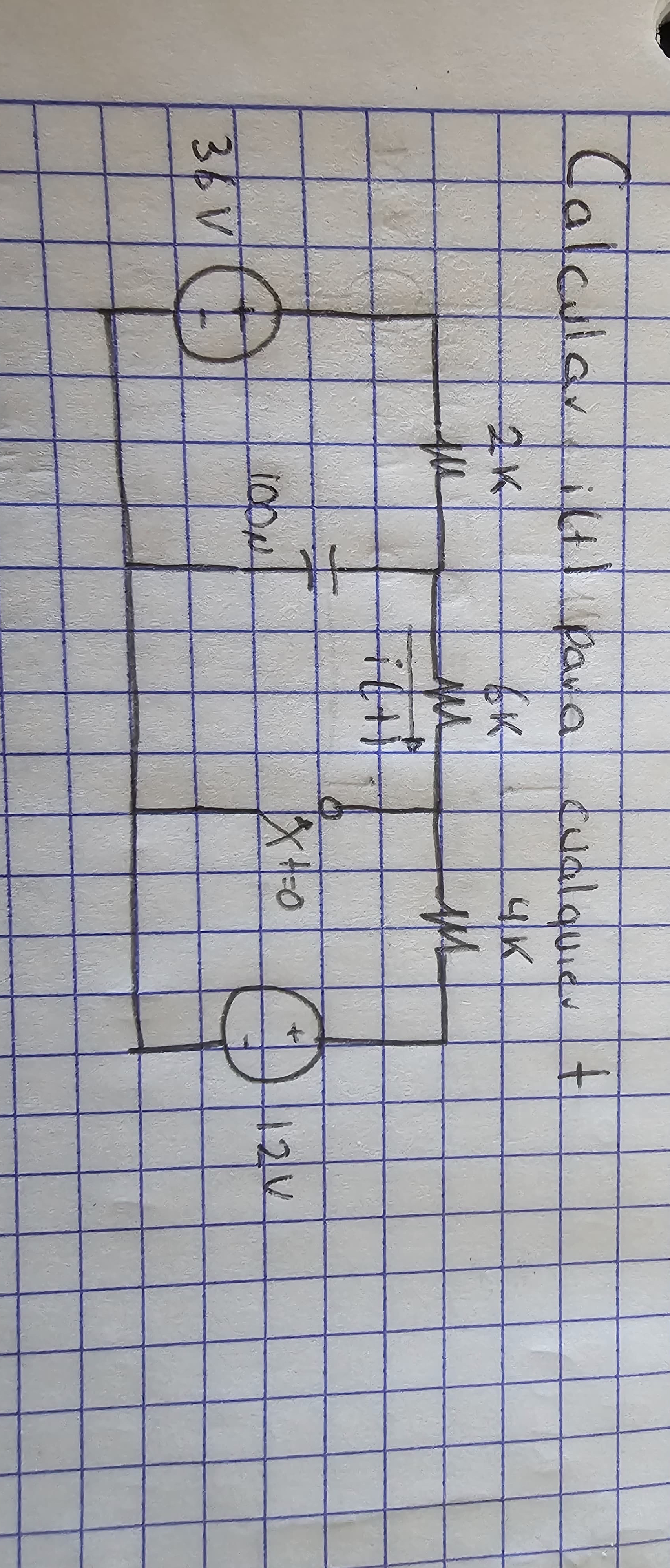 Calcular i ( t ) para cualque t