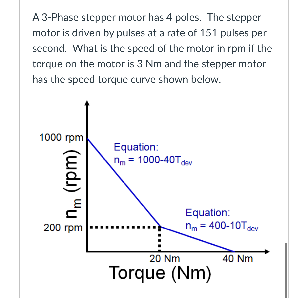 A 3 - Phase stepper motor has 4 poles. The
