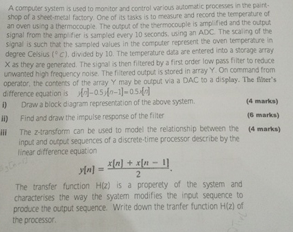 A computer system is used to monitor and control