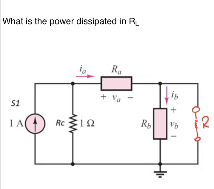 What is the power dissipated in R L