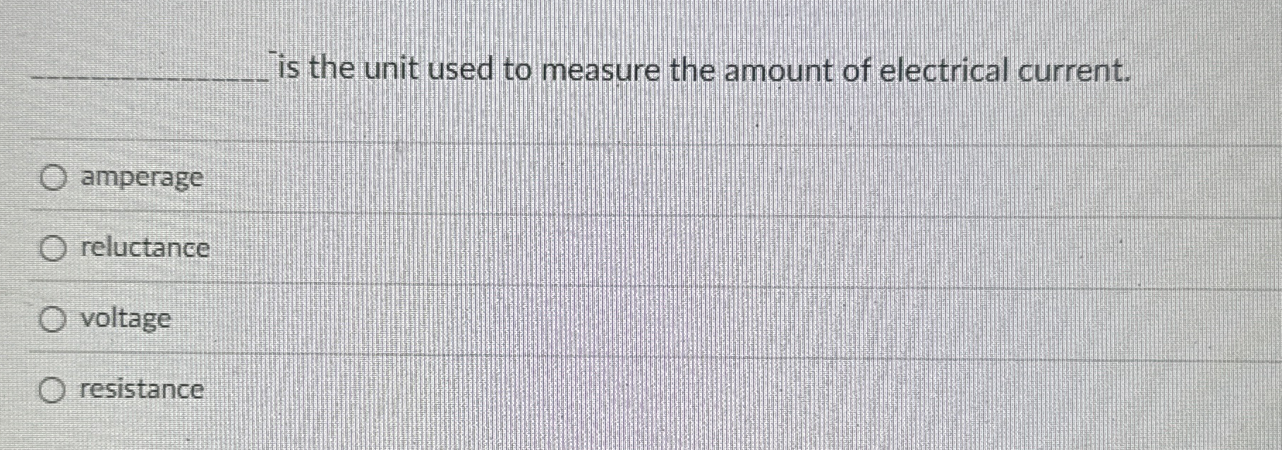 is the unit used to measure the amount of