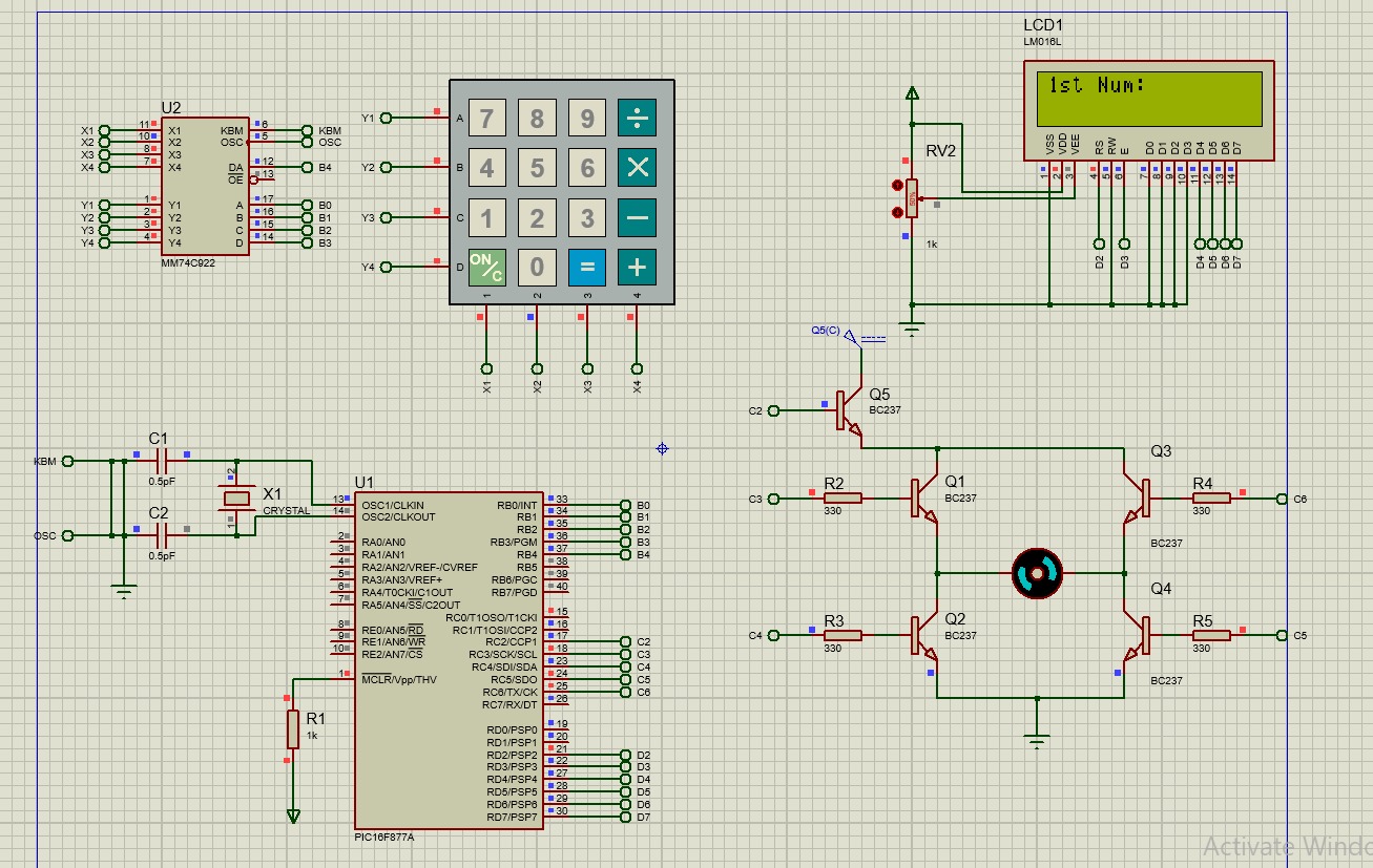 in the Project 1 6 f 8 7 7 A PIC controller, 2 x