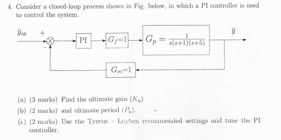 4 . Consider a closed - loop process shown in