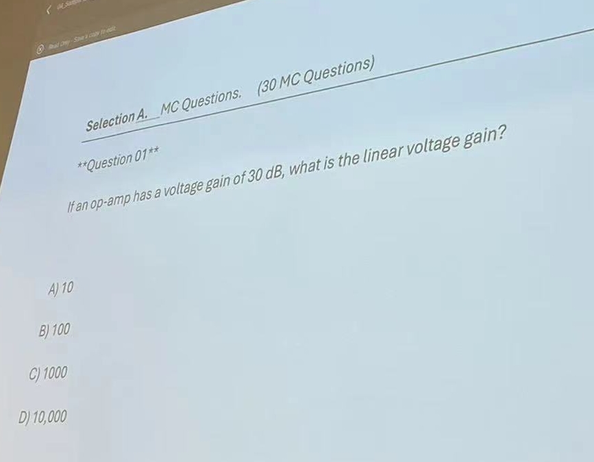 Selection A . MCQuestions. ( 3 0 MCQuestions ) If