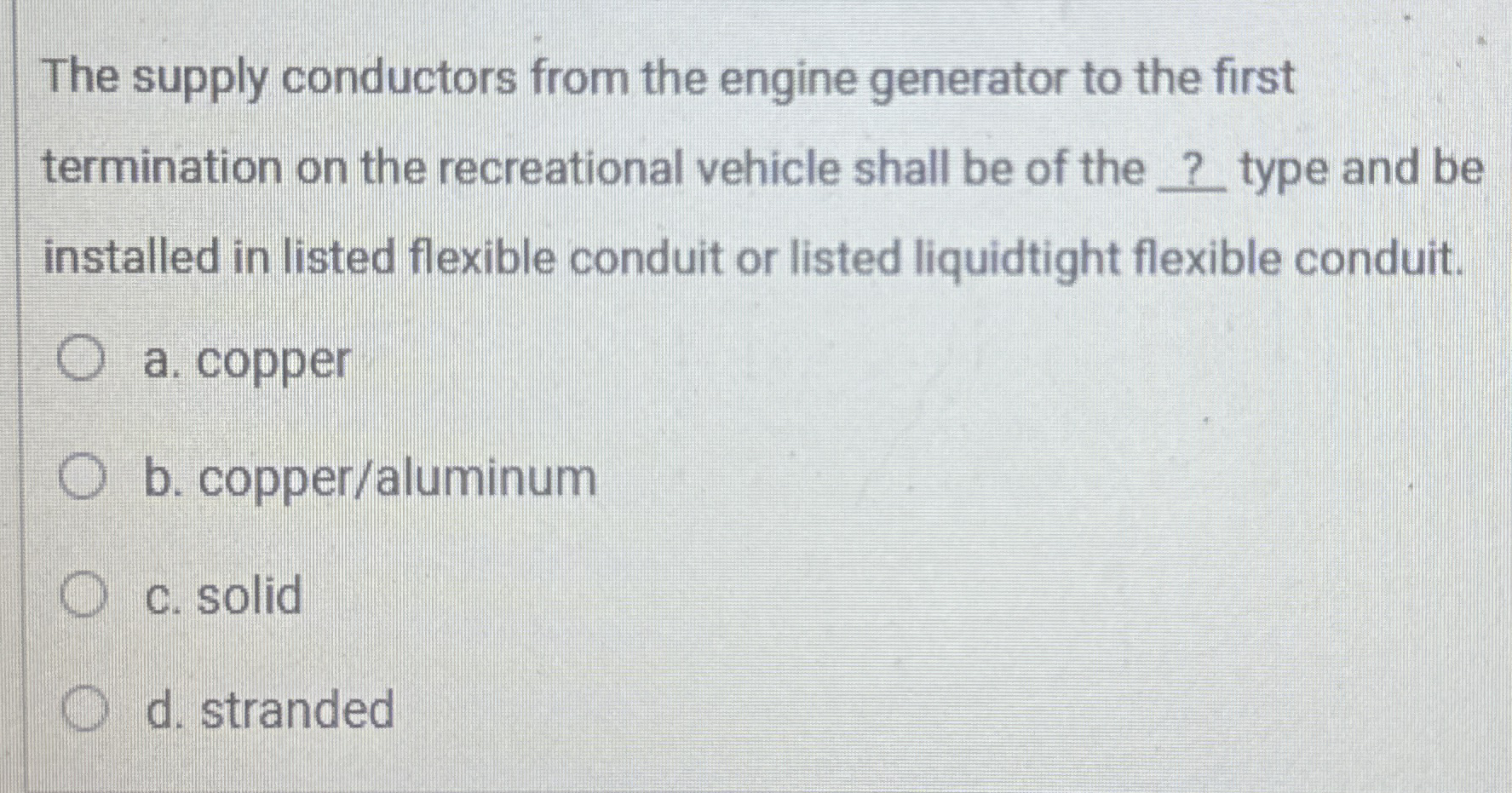 The supply conductors from the engine generator
