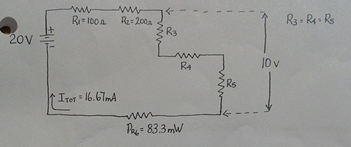 For the following circuit, determine: R 3 , R 4 ,