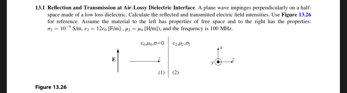 1 3 . 1 Reflection and Transmission at Air -