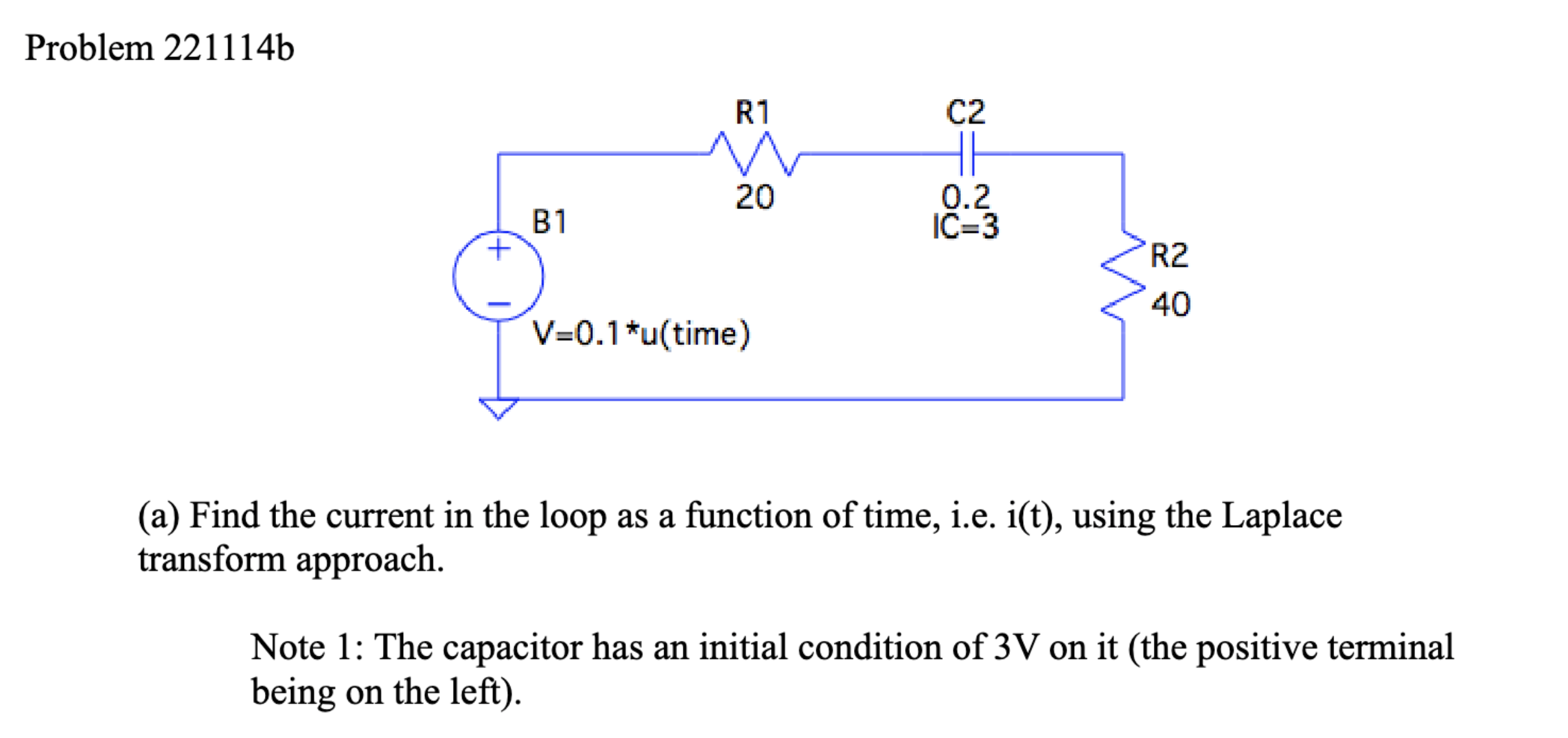 Problem 2 2 1 1 1 4 b ( a ) Find the current in
