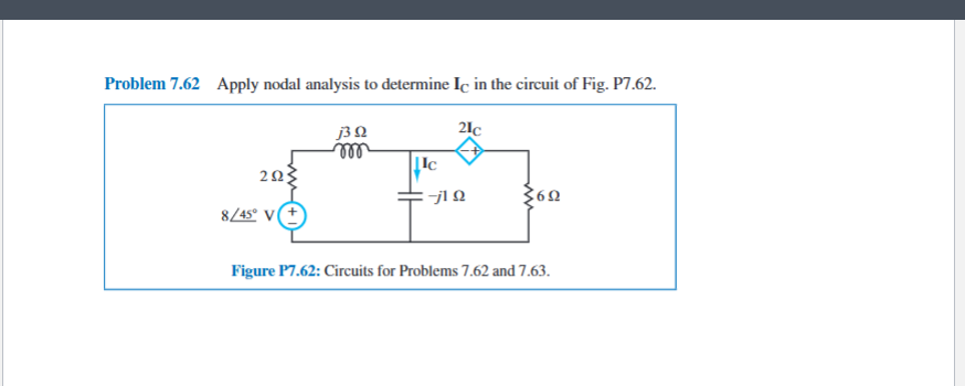 Problem 7 . 6 2 Apply nodal analysis to determine