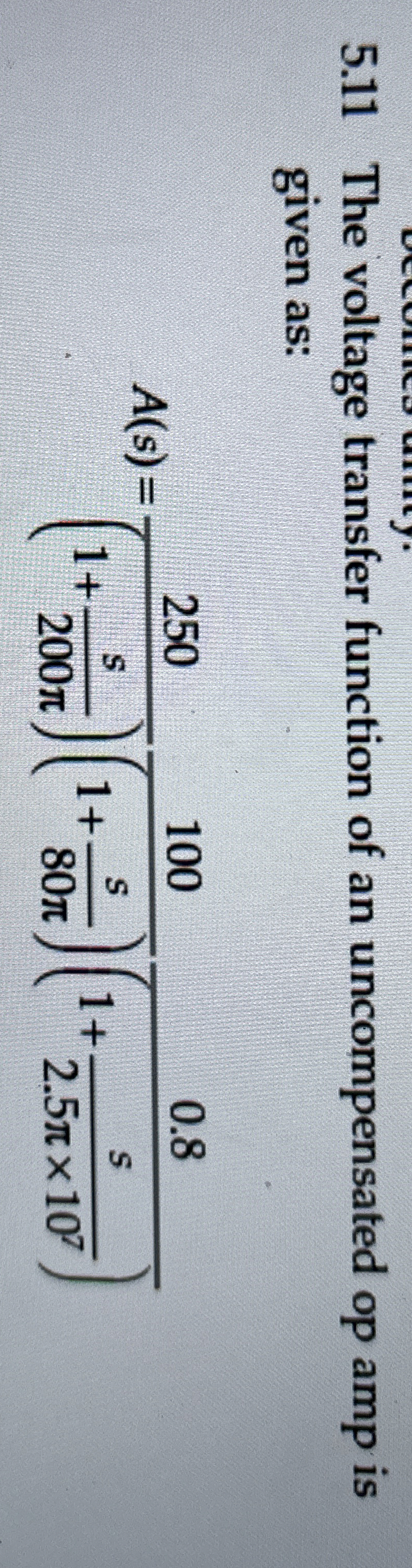 5 . 1 1 The voltage transfer function of an