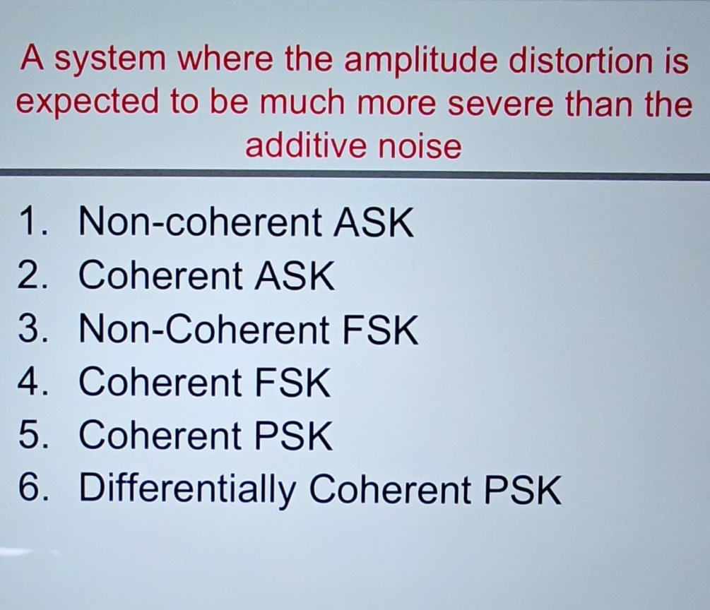 A system where the amplitude distortion is