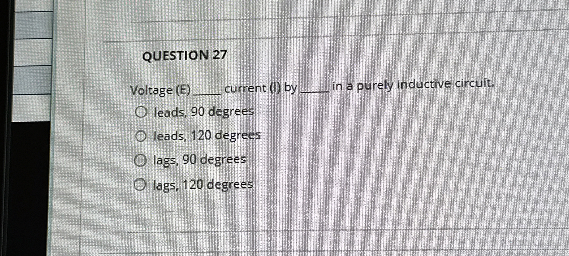QUESTION 2 7 Voltage ( E ) q , current ( I ) by q