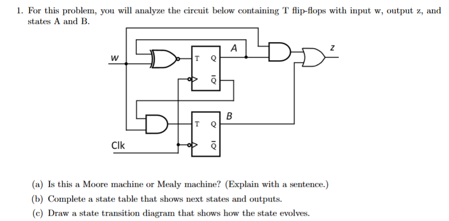 1 . For this problem, you will analyze the