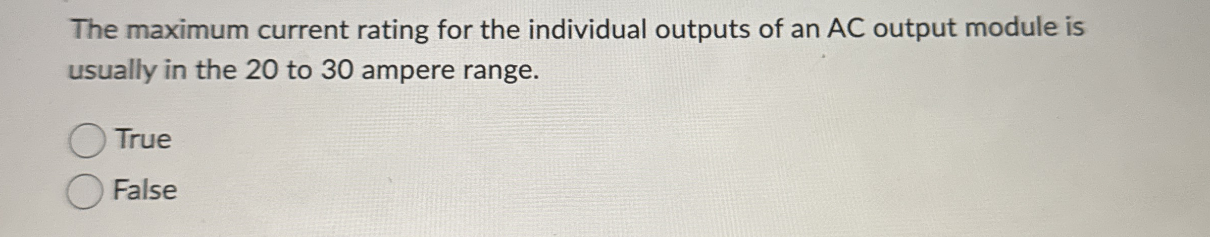 The maximum current rating for the individual