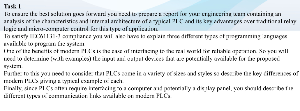 Task 1 To ensure the best solution goes forward