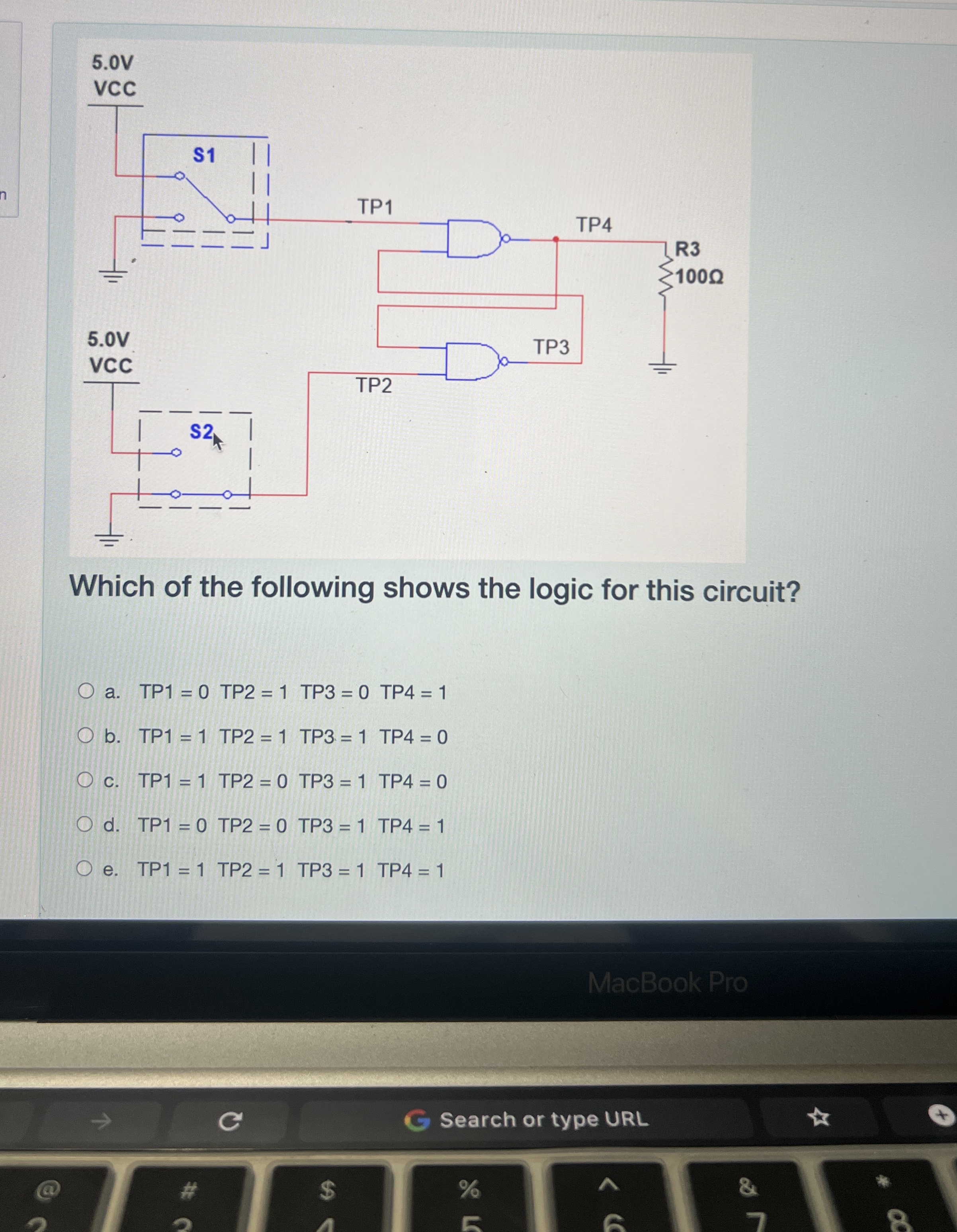 Which of the following shows the logic for this