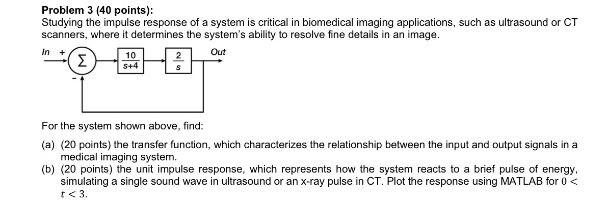 Problem 3 ( 4 0 points ) : Studying the impulse