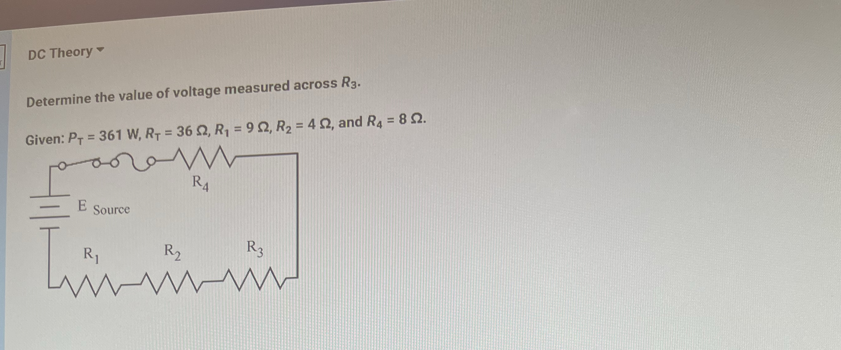 DC Theory ? - Determine the value of voltage