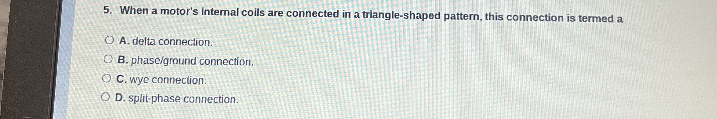 When a motor's internal coils are connected in a