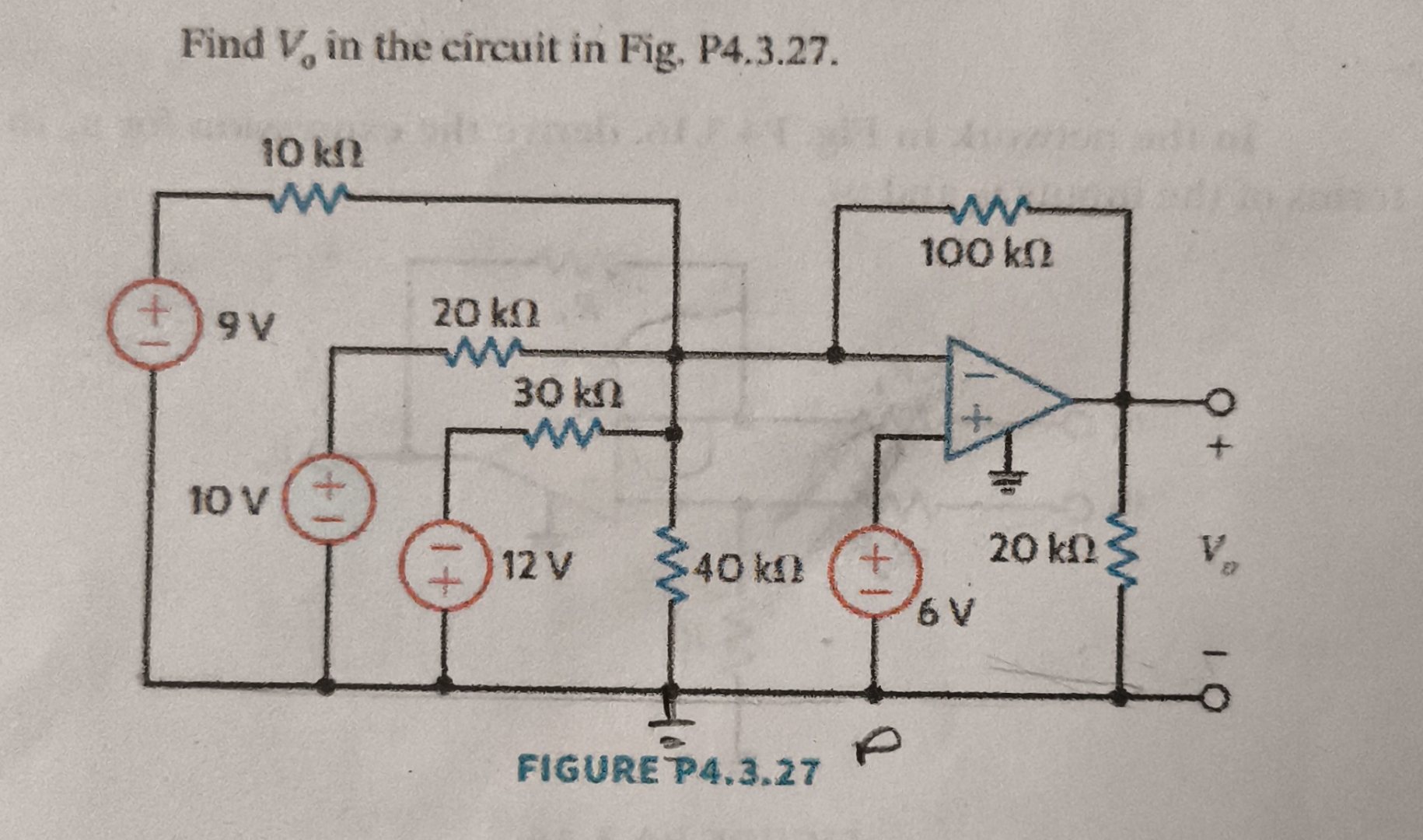 C mo resolver Find V o in the circuit in Fig, P 4