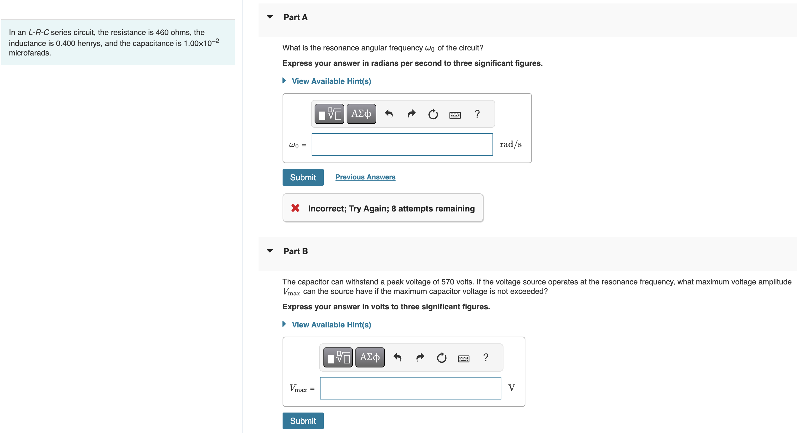 In an L - R - C series circuit, the resistance is