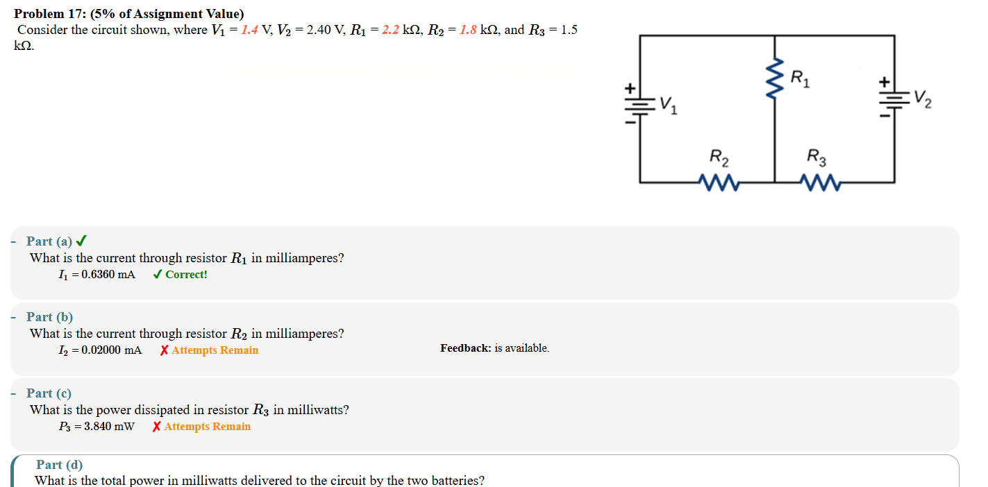 Problem 1 7 : ( 5 % of Assignment Value )