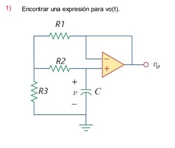 Encontrar una expresi n para vo ( t ) .
