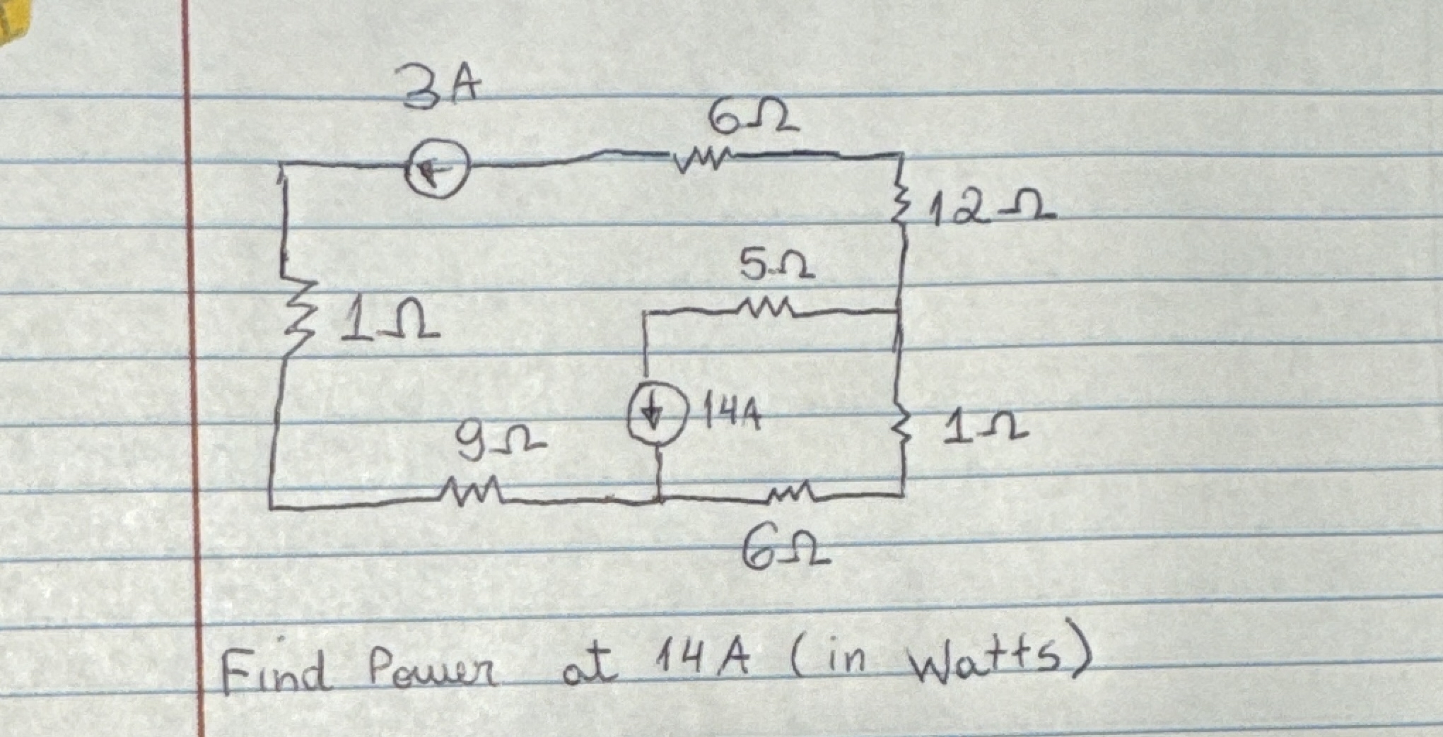 Find Power at 1 4 A ( in Watts ) Find Power at 1
