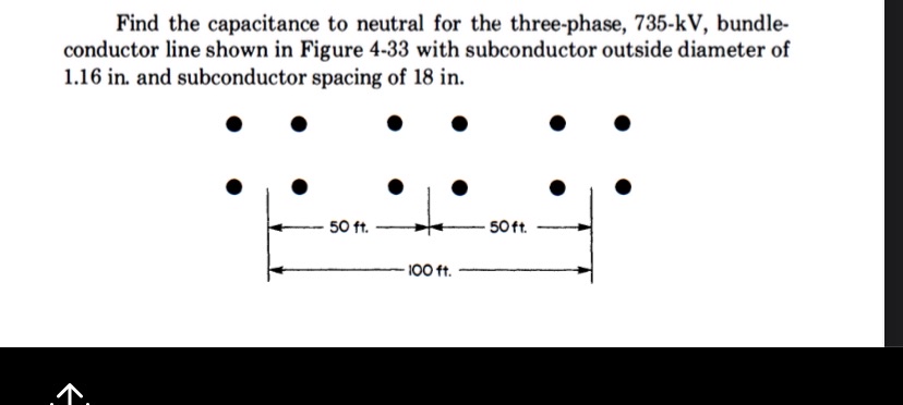 Find the capacitance to neutral for the three -