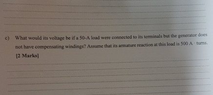 c ) What would its voltage be if a 5 0 - A load