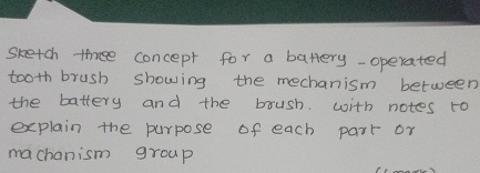 sketch three concept for a battery - operated