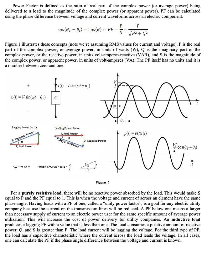 Power Factor is defined as the ratio of real part